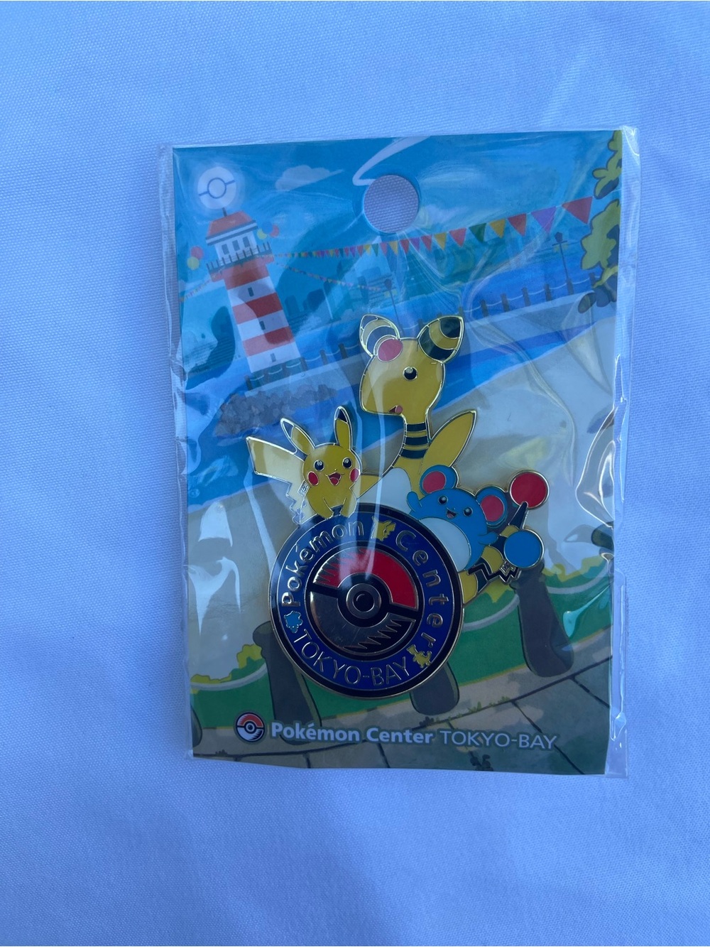 Pokemon Yellow Pikachu & Ampharos Blue Marill Enamel Pin Set